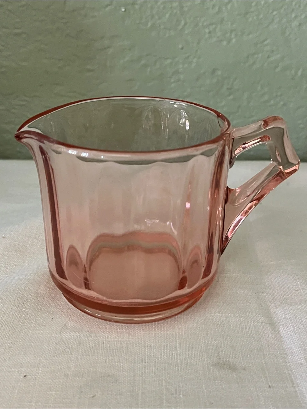 Cambridge Marked #622 Decagon Pink Depression Glass Sugar Creamer Tray 1930